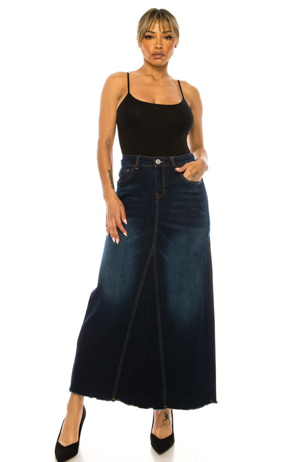 Denim Long Skirt