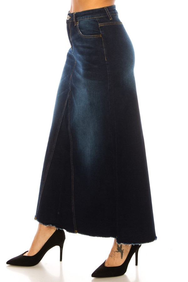 Denim Long Skirt