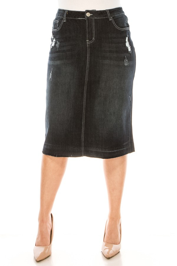 Denim Skirt Plus Size
