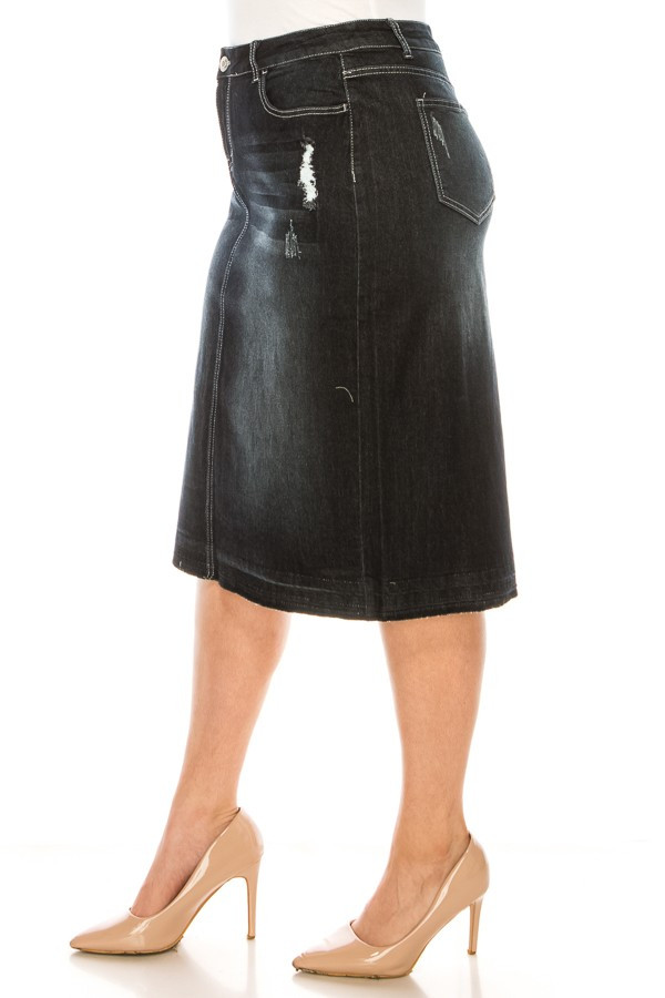 Denim Skirt Plus Size