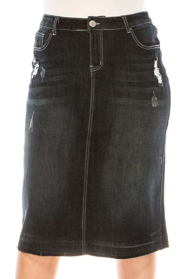Denim Skirt Plus Size