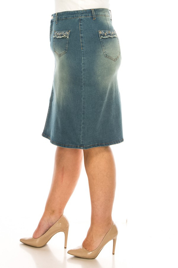 Denim Skirt Plus Size
