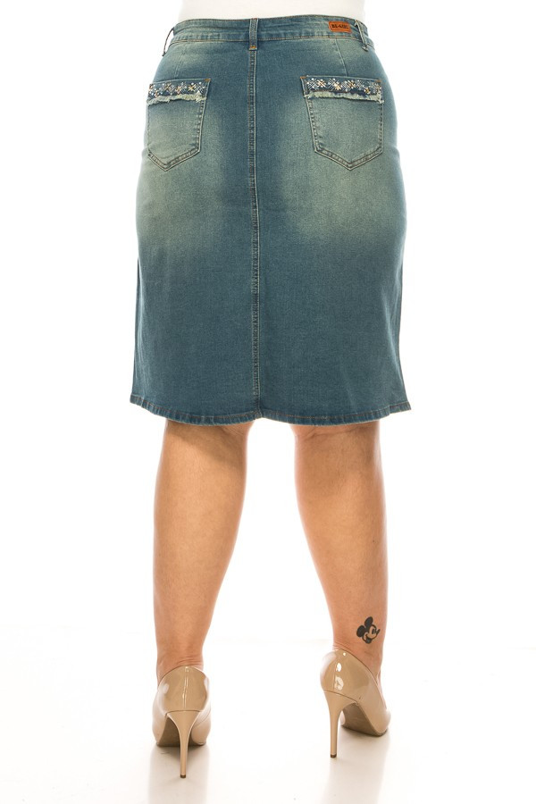 Denim Skirt Plus Size