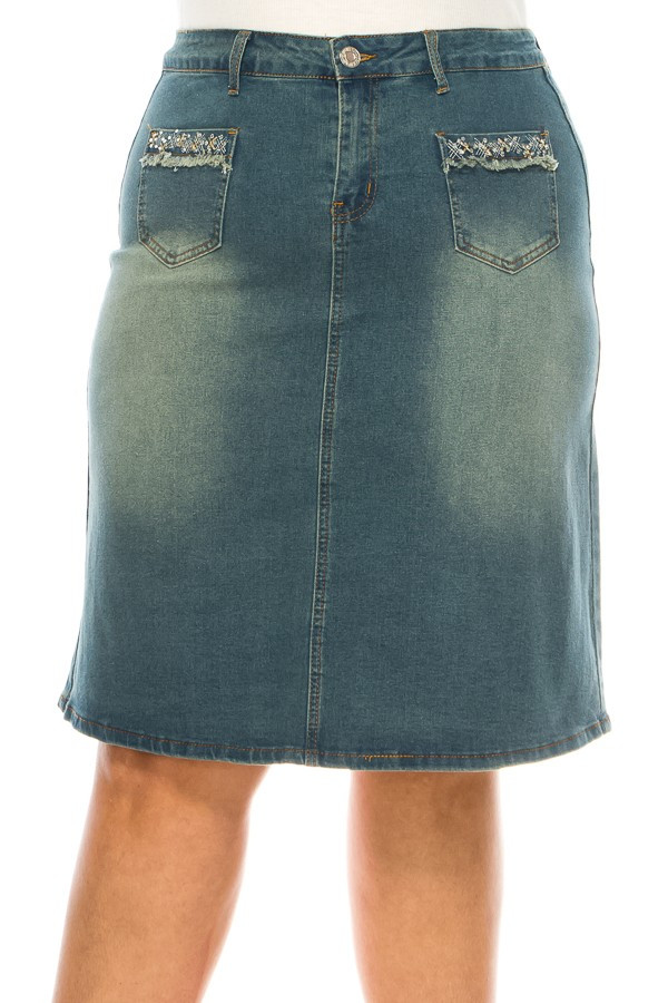 Denim Skirt Plus Size
