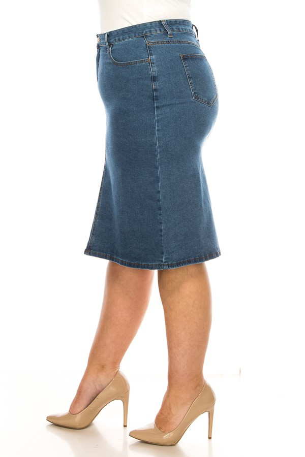 Denim Skirt Plus Size