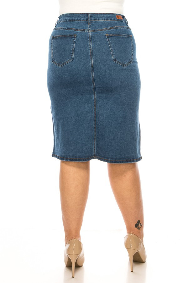 Denim Skirt Plus Size