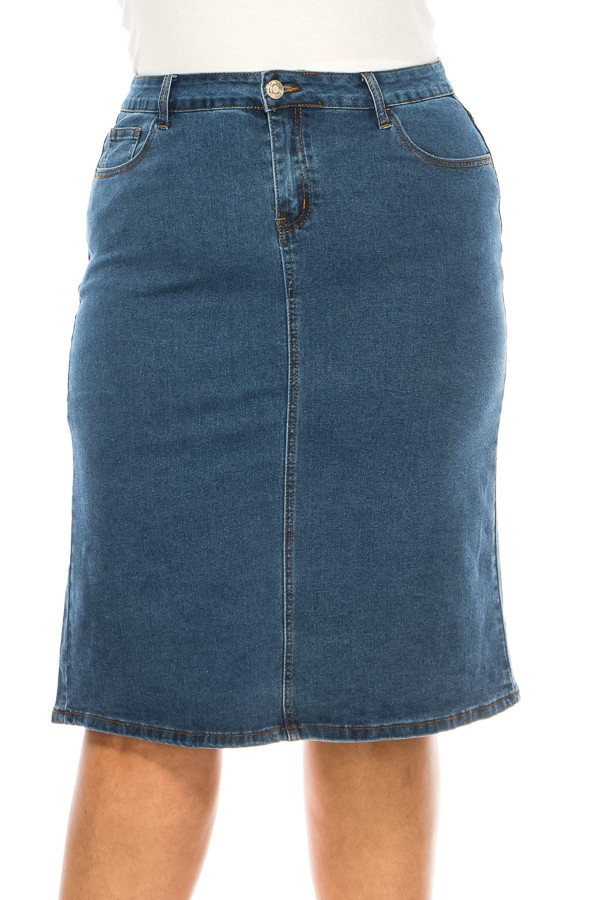 Denim Skirt Plus Size