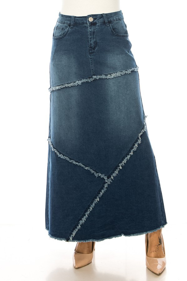 Denim Long Skirt
