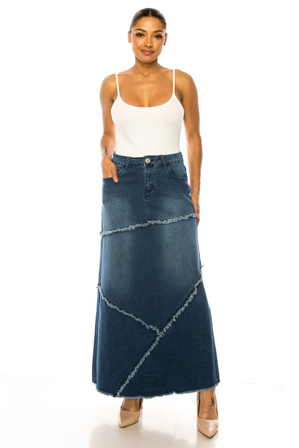 Denim Long Skirt