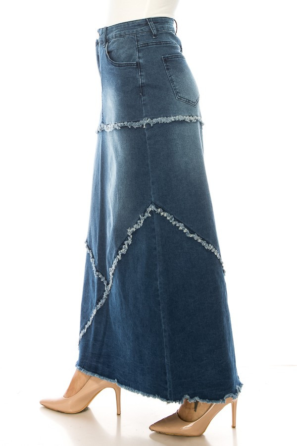 Denim Long Skirt