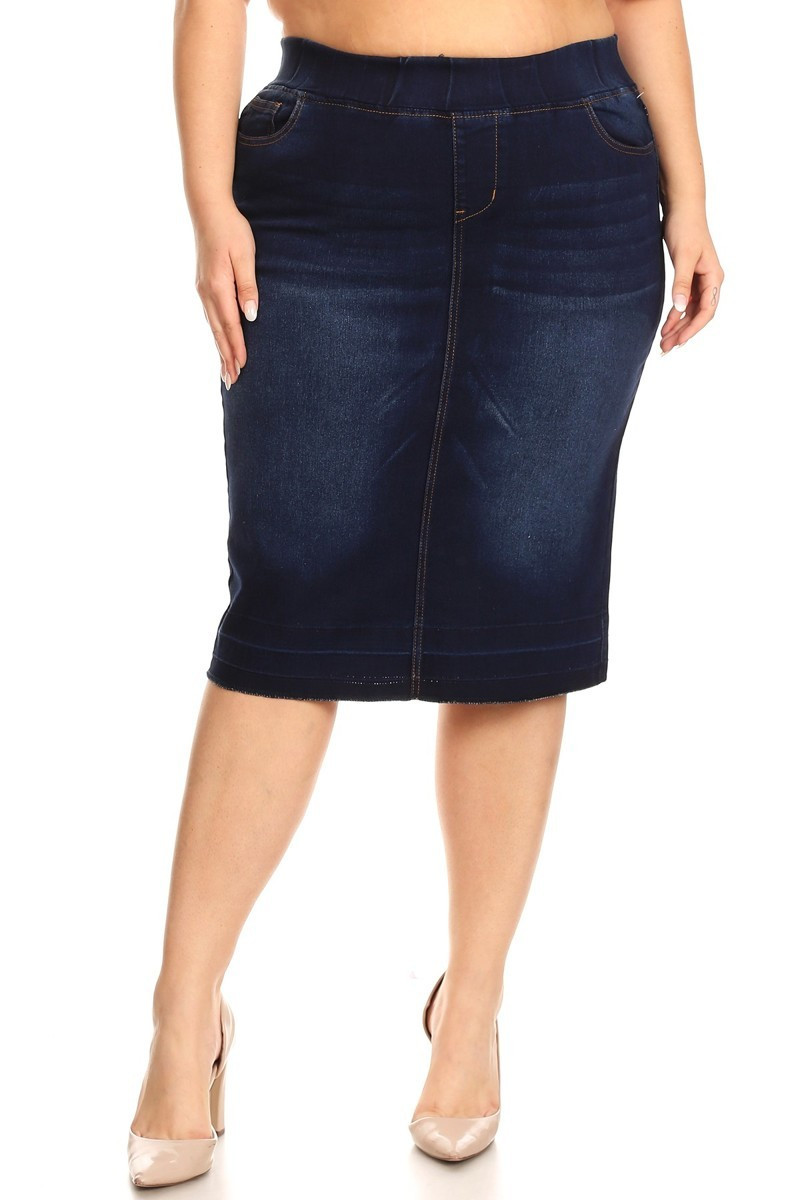 Denim Skirt Plus Size