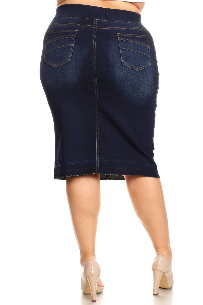 Denim Skirt Plus Size