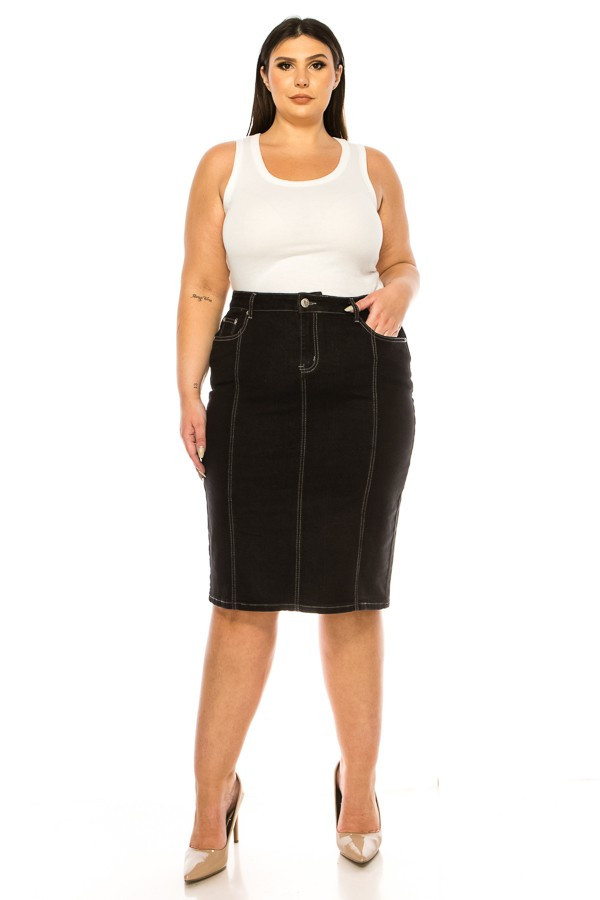 Denim Skirt Plus Size