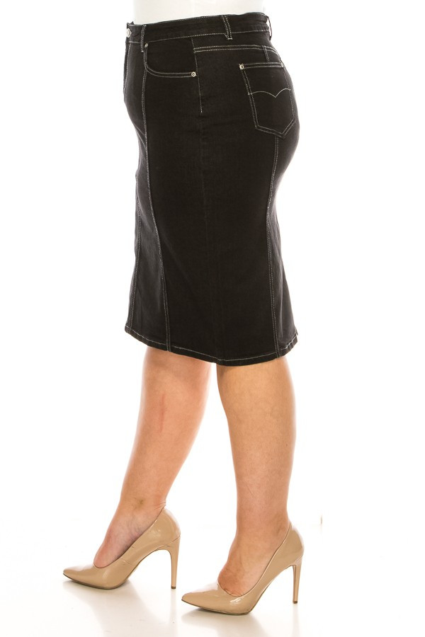 Denim Skirt Plus Size