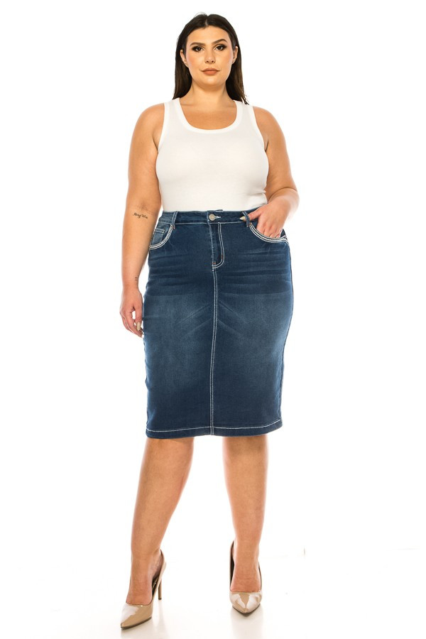 Denim Skirt Plus Size