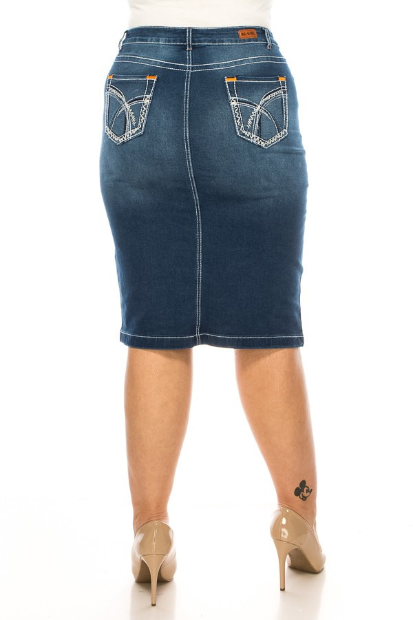 Denim Skirt Plus Size