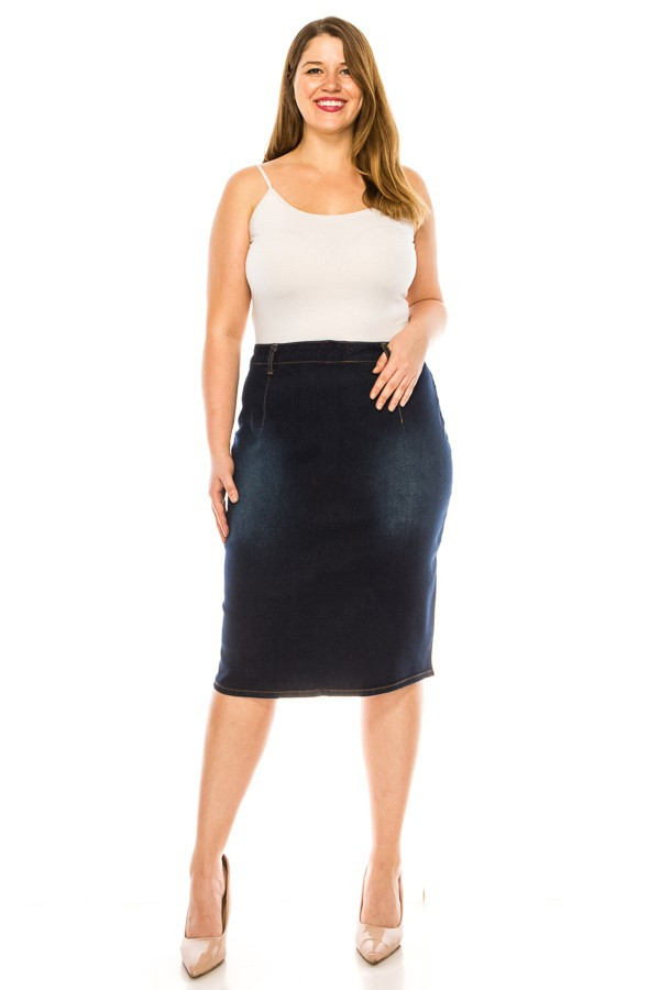 Denim Skirt Plus Size