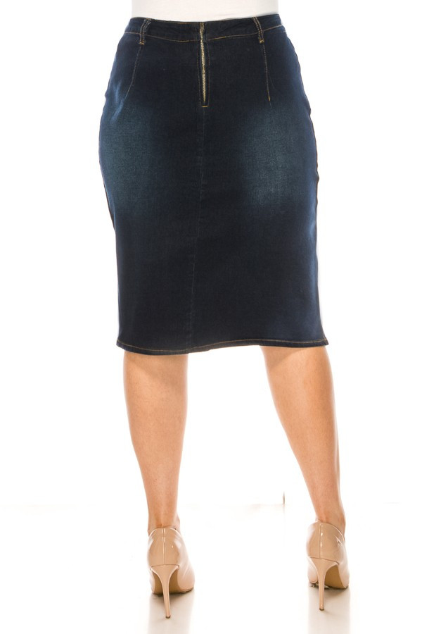 Denim Skirt Plus Size