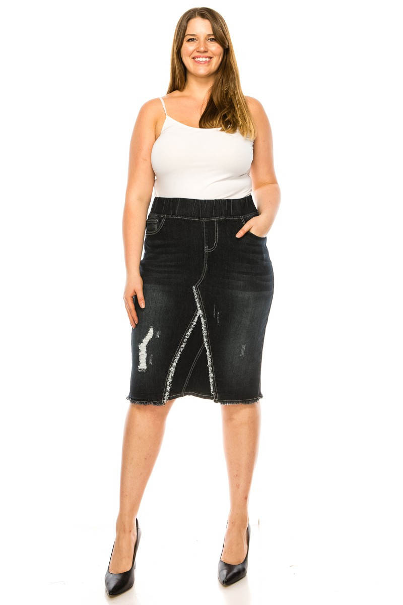 Denim Skirt Plus Size