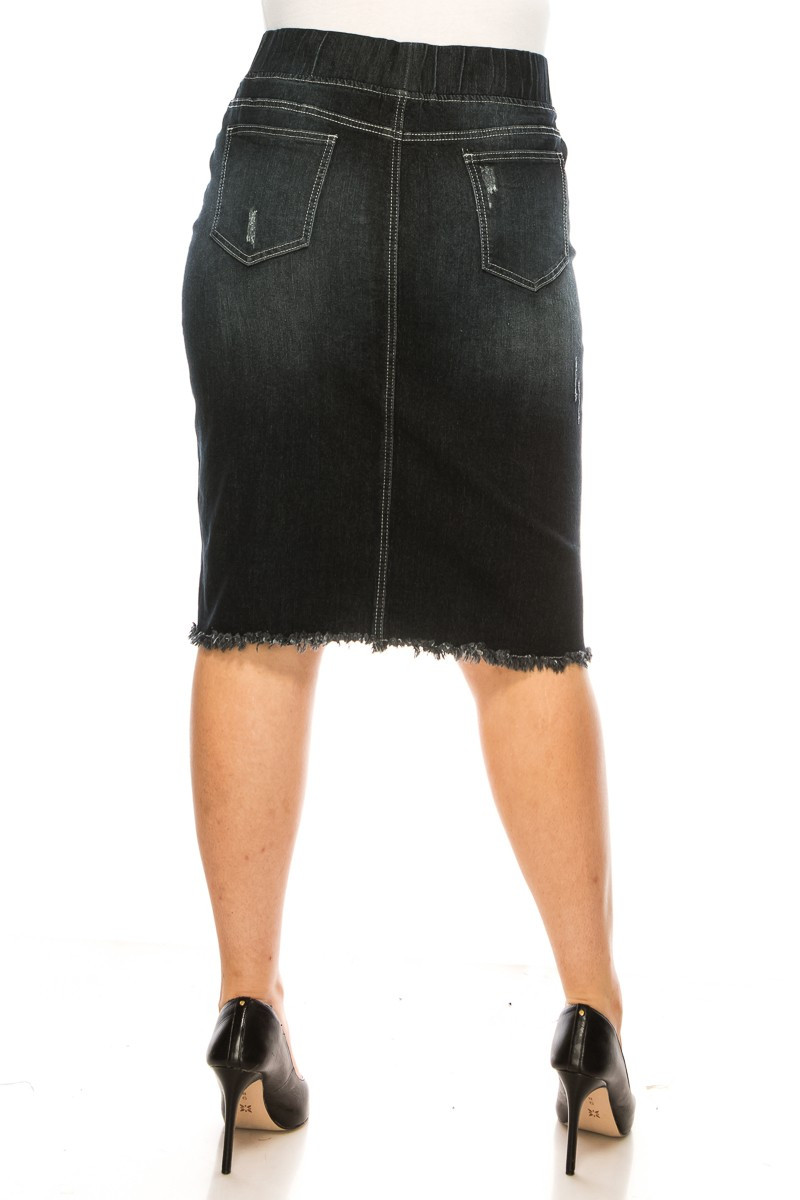 Denim Skirt Plus Size