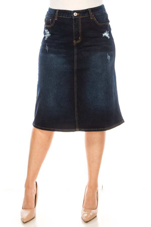 Denim Skirt Plus Size