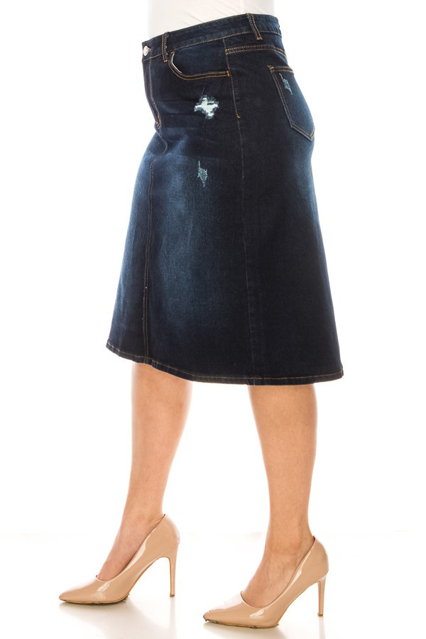 Denim Skirt Plus Size