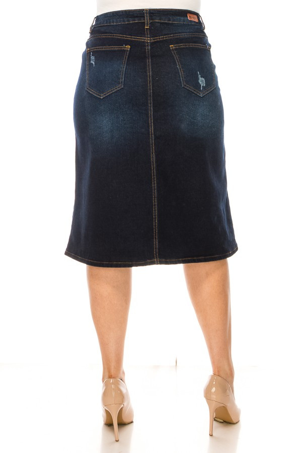 Denim Skirt Plus Size