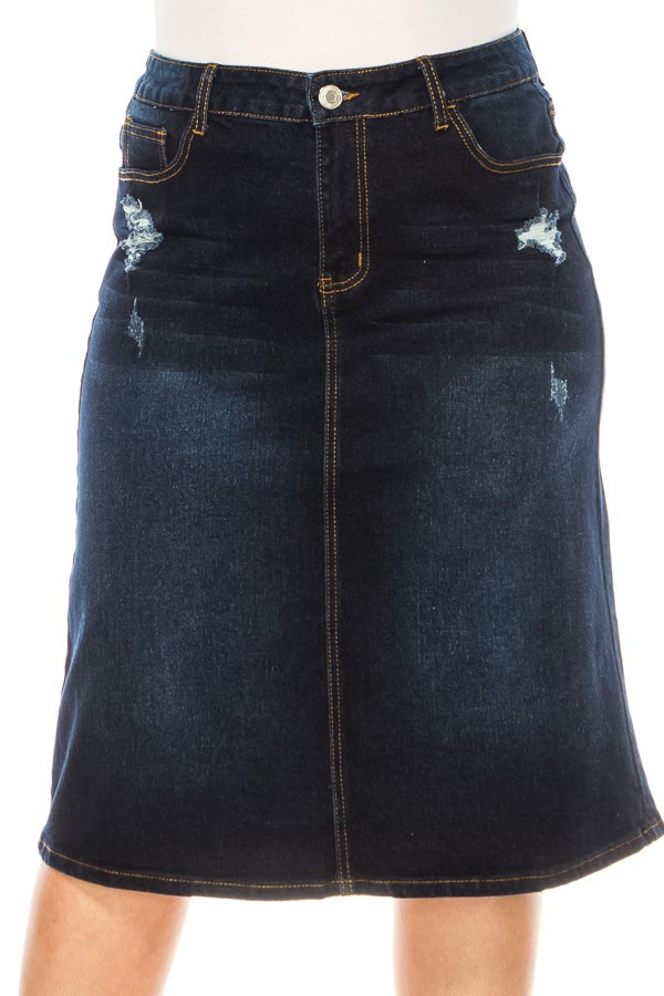 Denim Skirt Plus Size