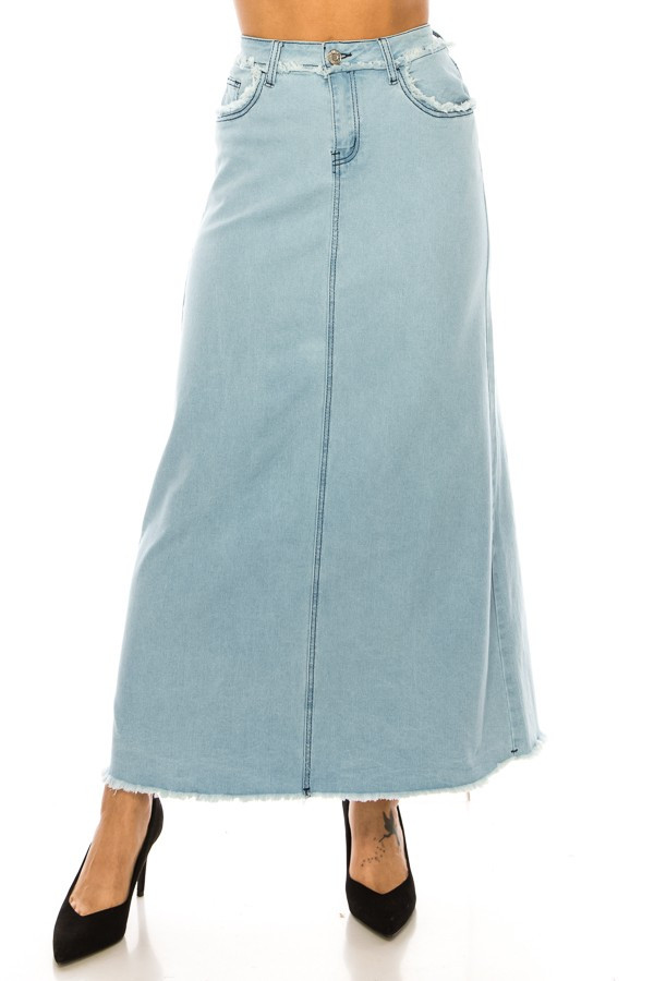 Denim Long Skirt