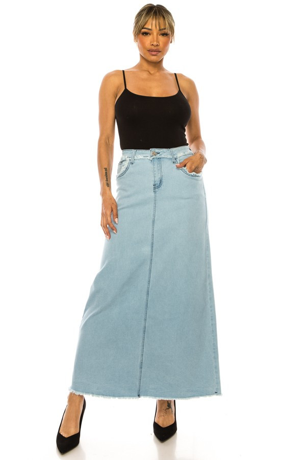Denim Long Skirt