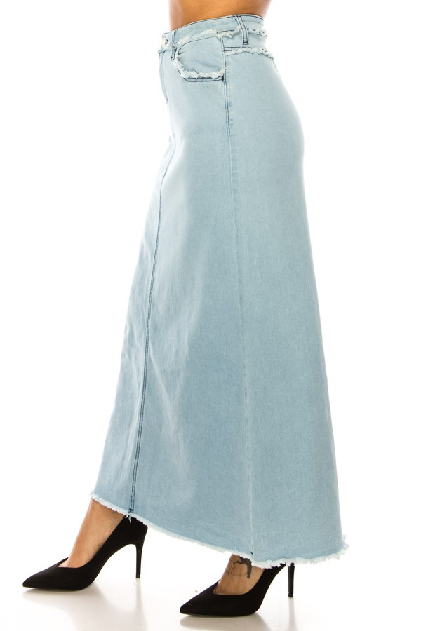 Denim Long Skirt