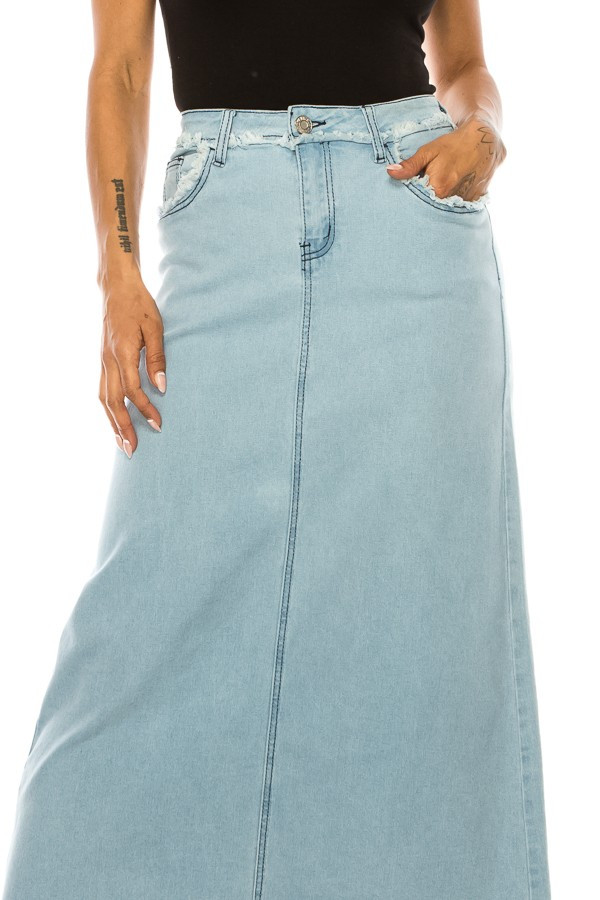 Denim Long Skirt