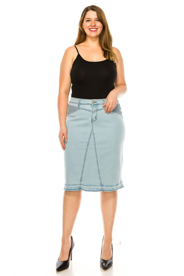 Denim Skirt Plus Size