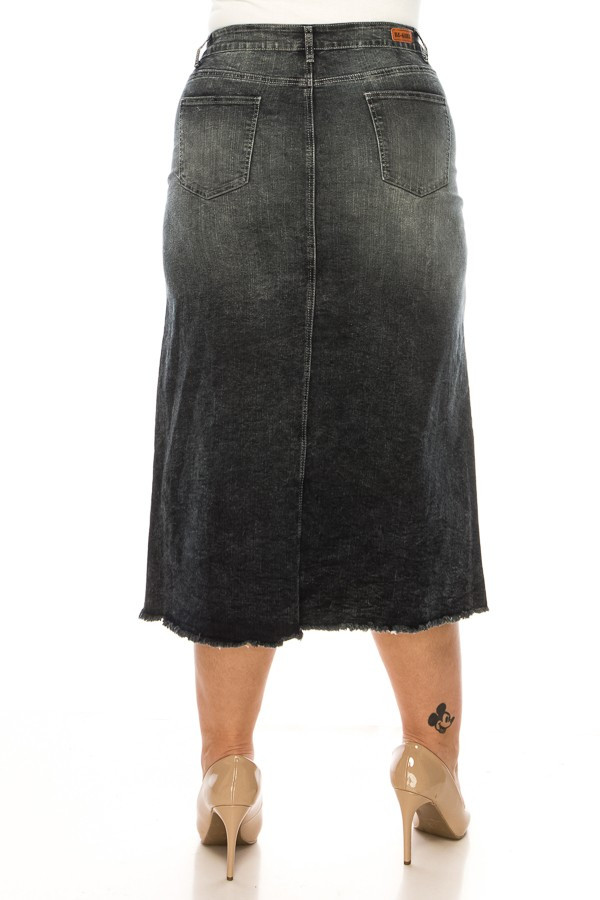 Denim Long Skirt Plus Size
