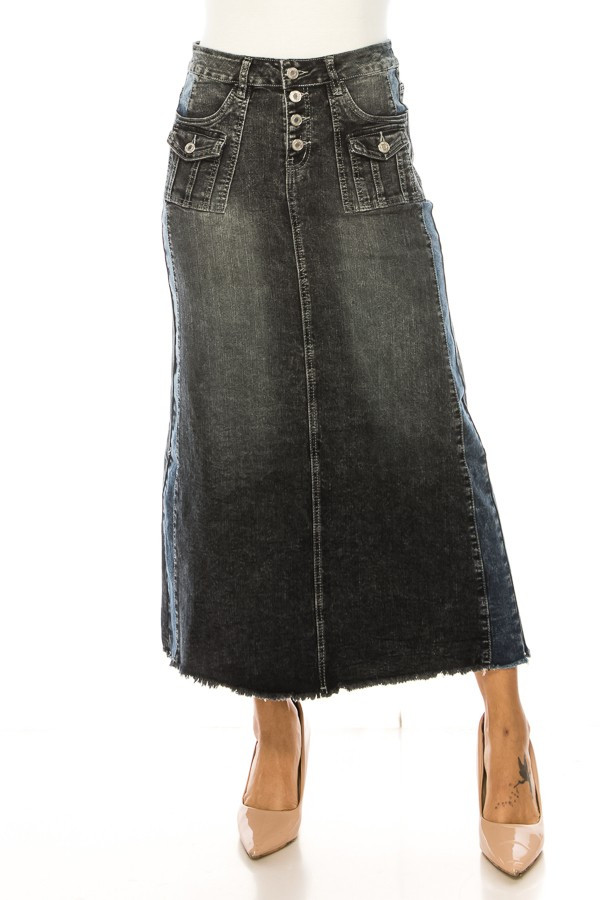 Denim Long Skirt