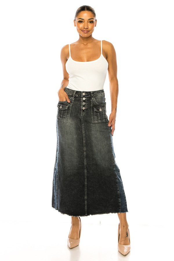 Denim Long Skirt