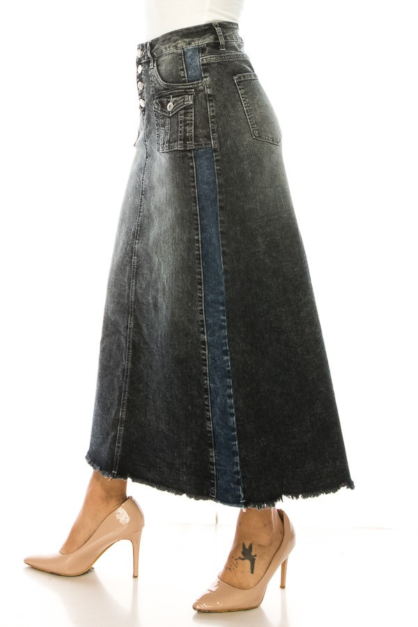 Denim Long Skirt