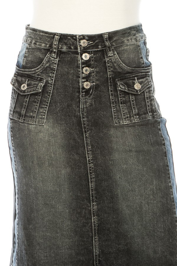 Denim Long Skirt