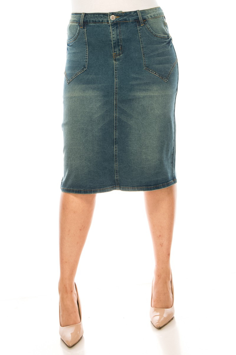 Denim Skirt Plus Size
