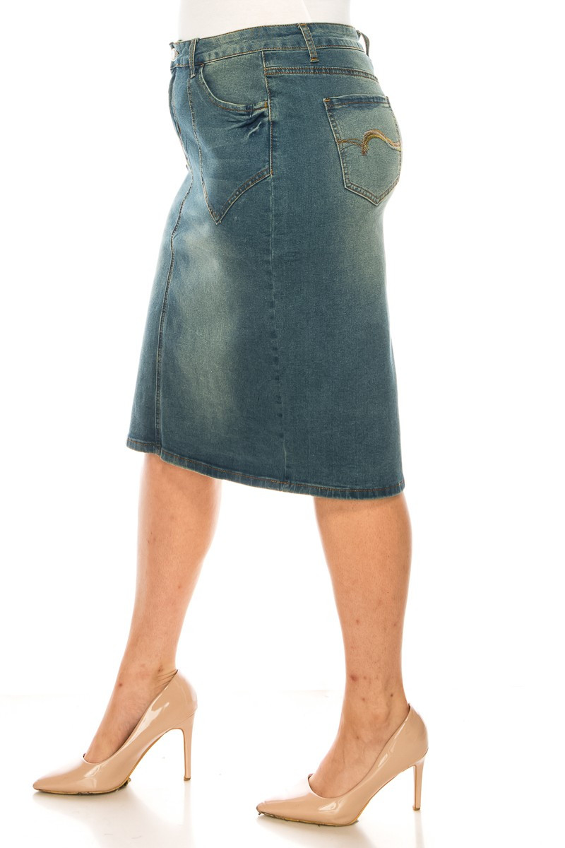 Denim Skirt Plus Size