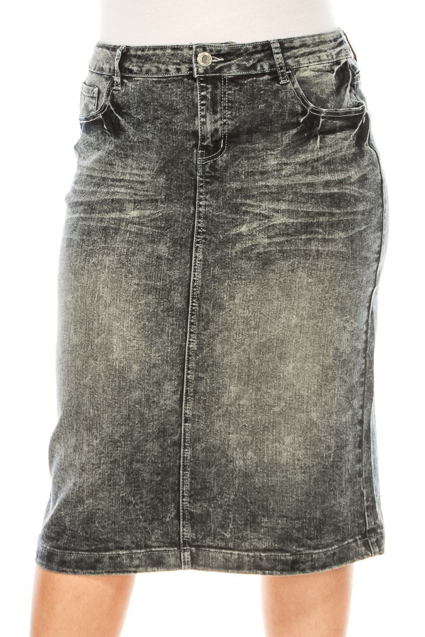 Denim Skirt Plus Size