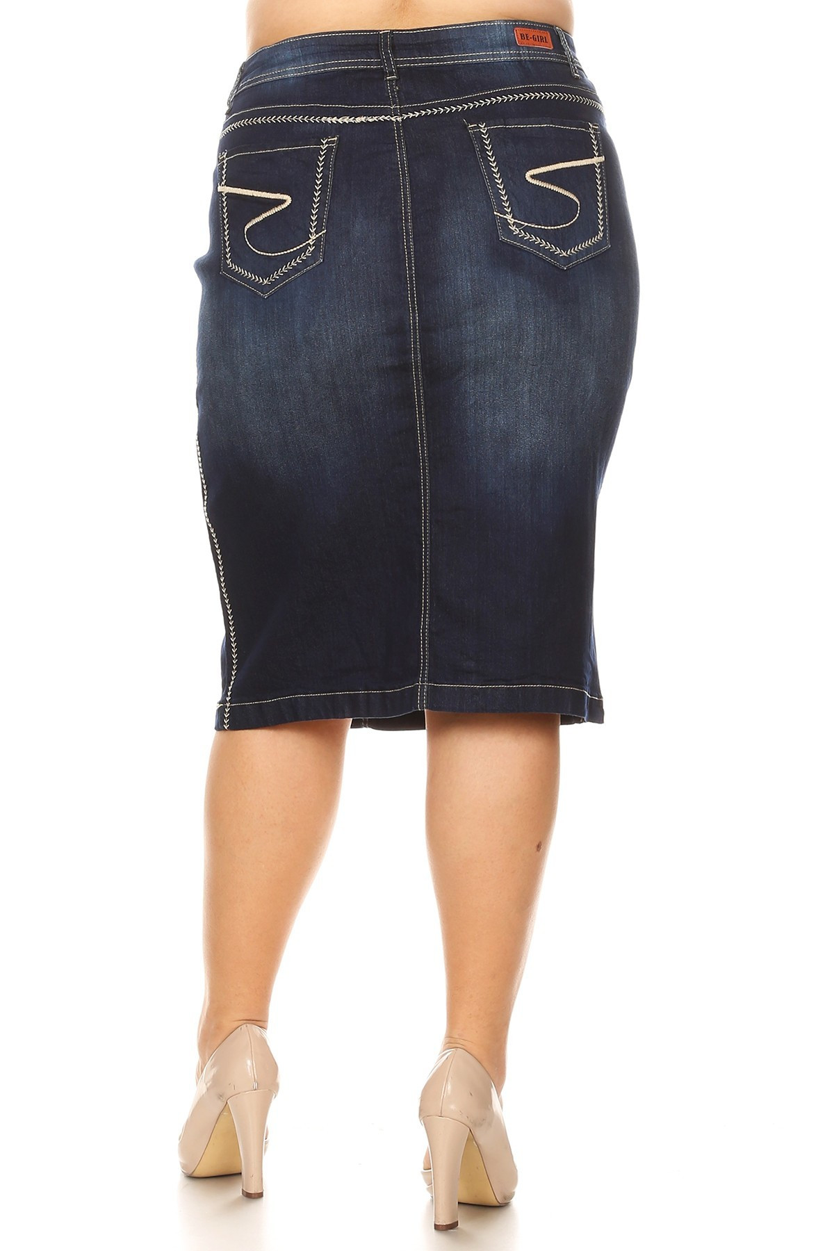 Denim Skirt Plus Size