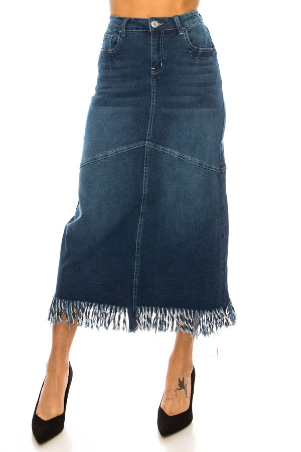 Denim Long Skirt