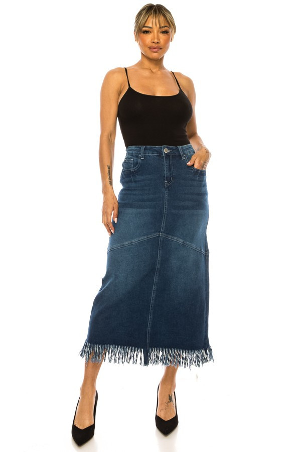 Denim Long Skirt