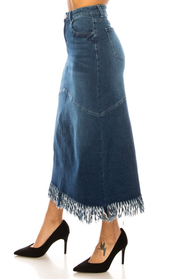 Denim Long Skirt