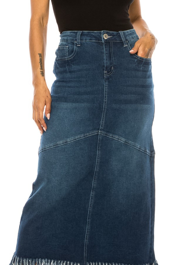 Denim Long Skirt