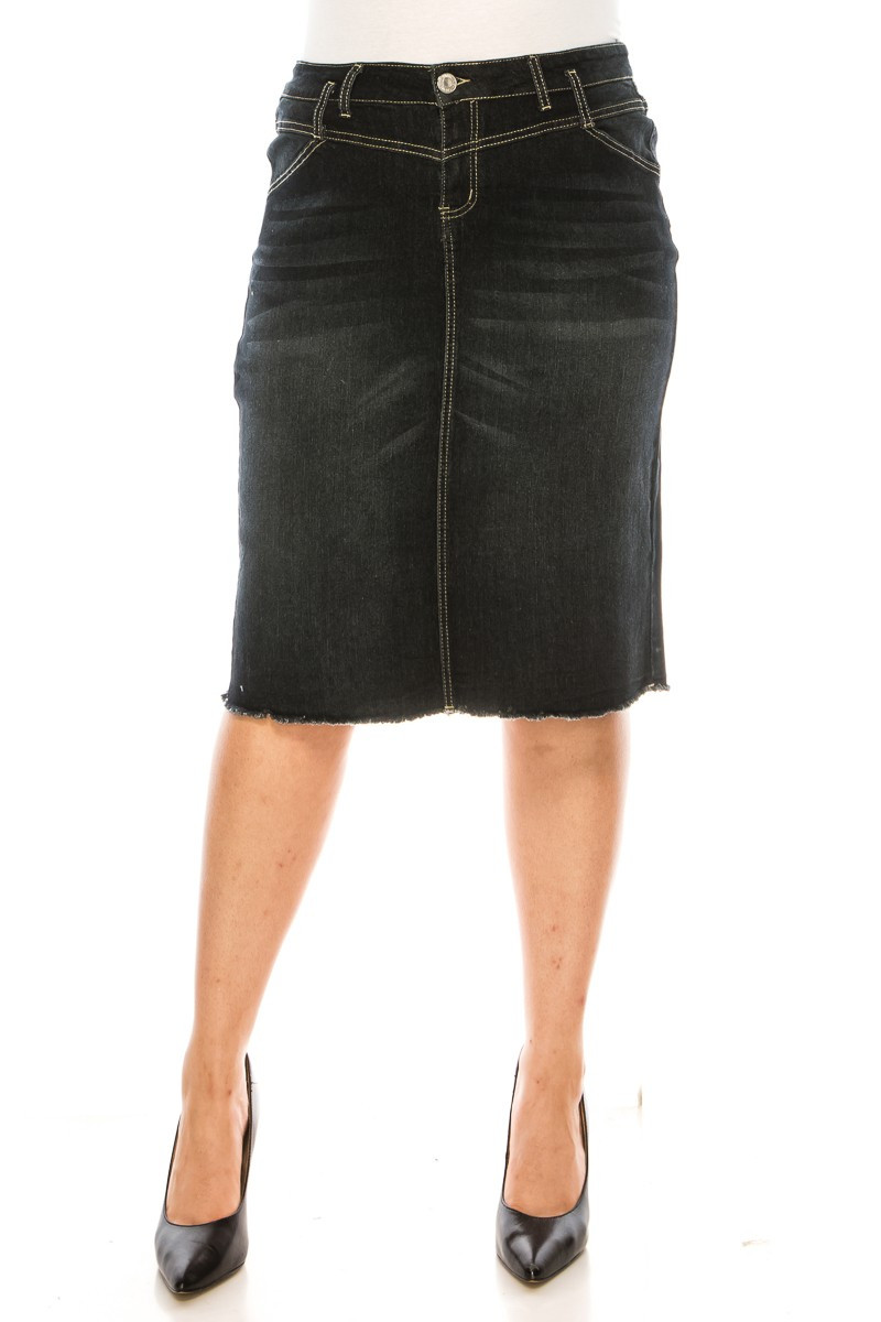 Denim Skirt Plus Size
