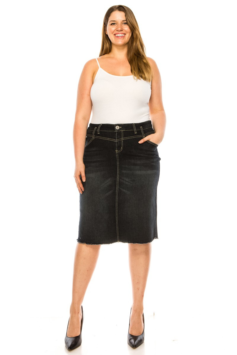 Denim Skirt Plus Size