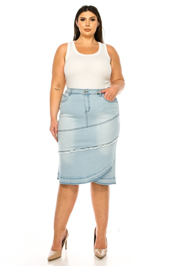 Denim Skirt Plus Size
