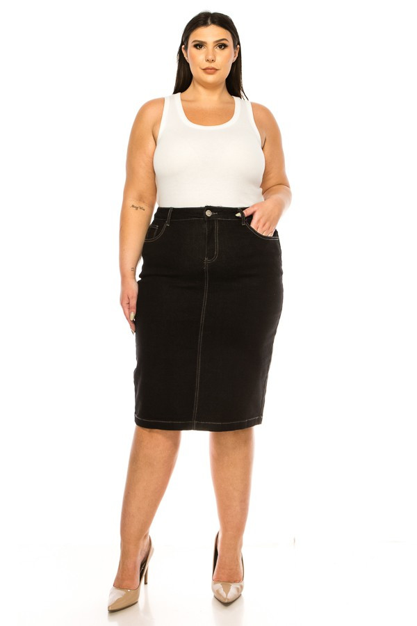 Denim Skirt Plus Size